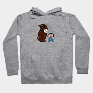 Dog and owner Hoodie